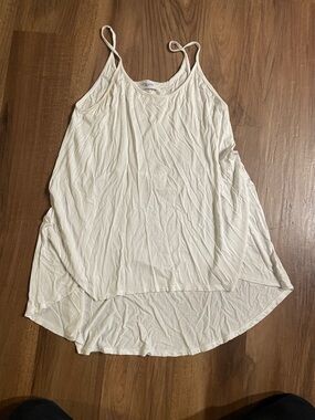 Carly Jean Los Angeles Cream Spaghetti Strap Tunic Tank